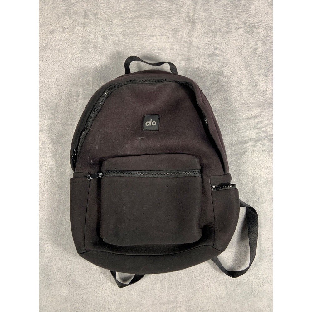 Alo Yoga Avenue Neoprene Backpack Black Athleisure Gym Bag For Parts Repair